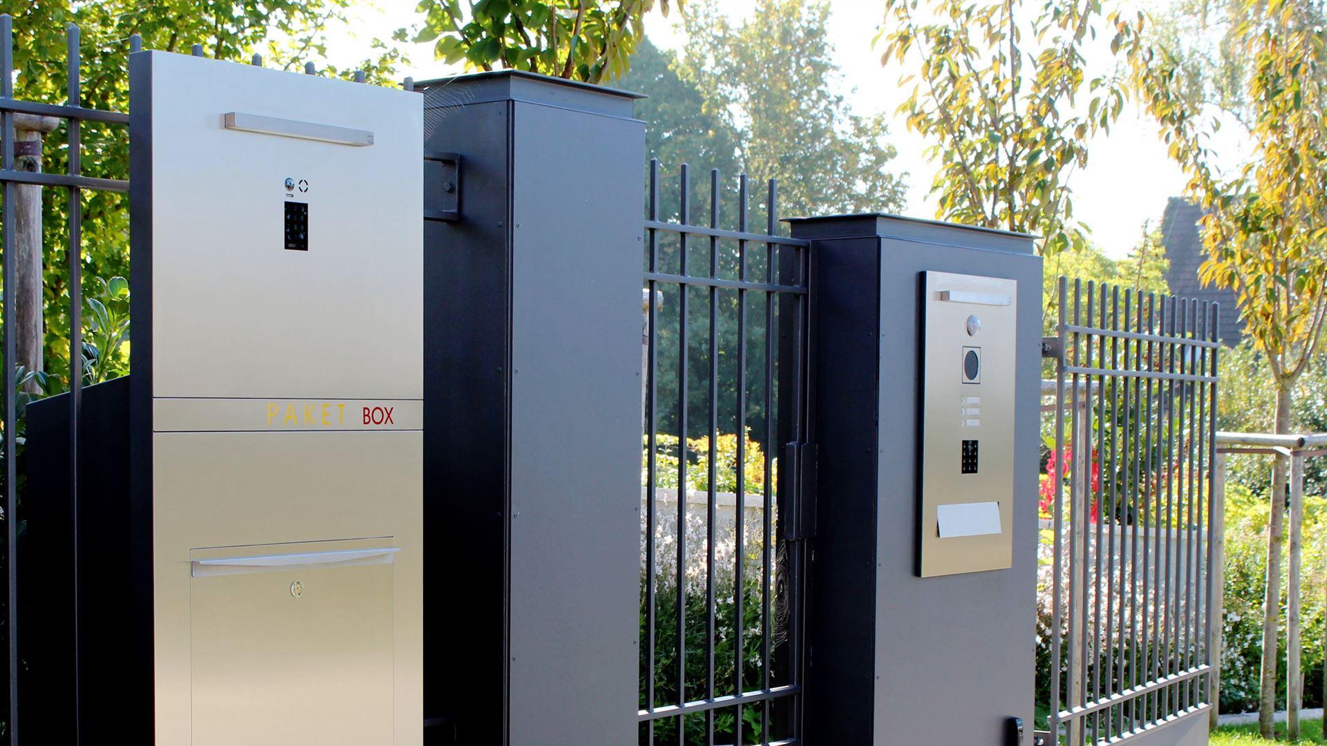 ACERO paketbox mit einbaubriefkasten